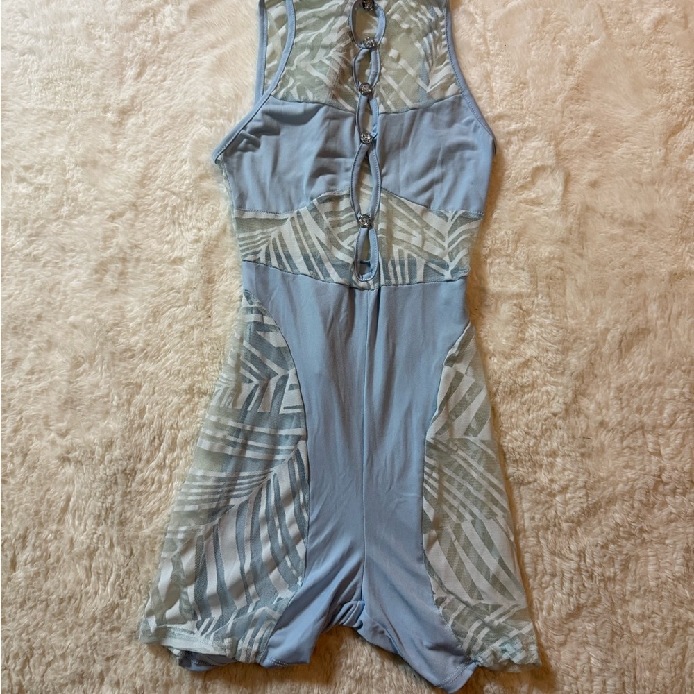 Stylish Blue Patterned Jumpsuit